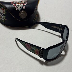 Vintage Ed Hardy sunglasses with case